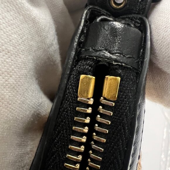 Alaia Black Beige Paper Straw One Piece Demi Lune Bag - Picture 8 of 12